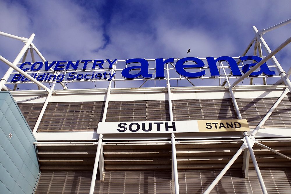 Coventry Building Society Arena, napis na trybunie południowej